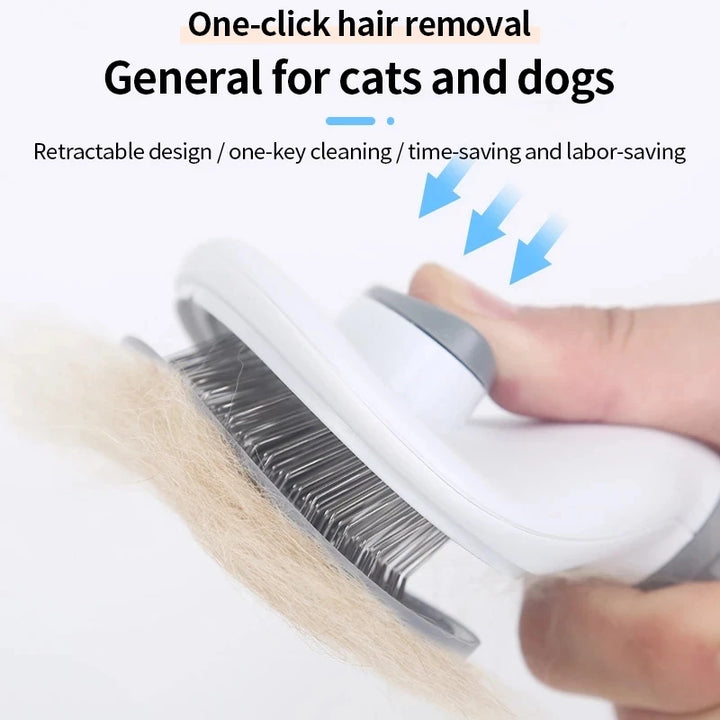 Stainless Steel Pet Grooming Brush – Perfect for Cats & Dogs