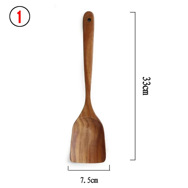 Thailand Teak Natural Wood Tableware Set