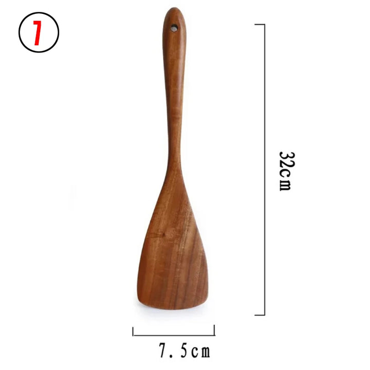 Thailand Teak Natural Wood Tableware Set