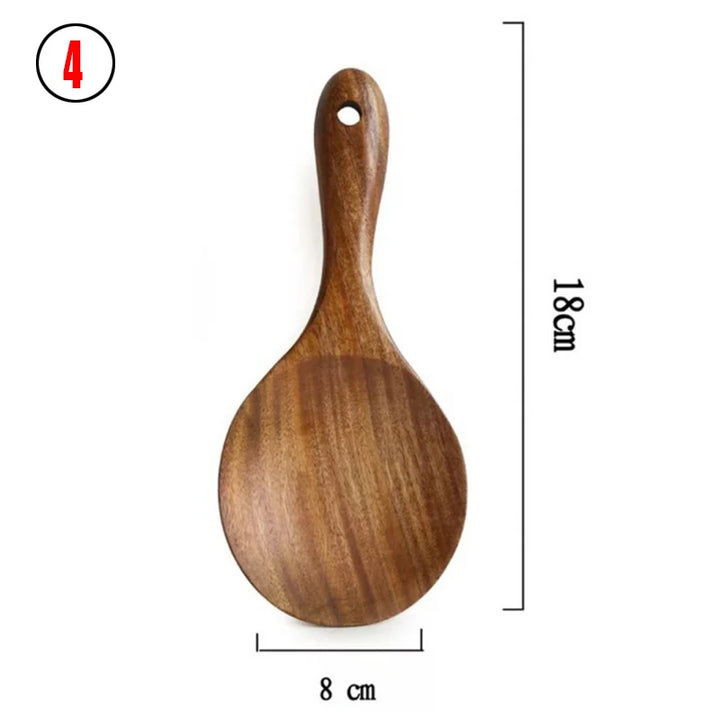 Thailand Teak Natural Wood Tableware Set