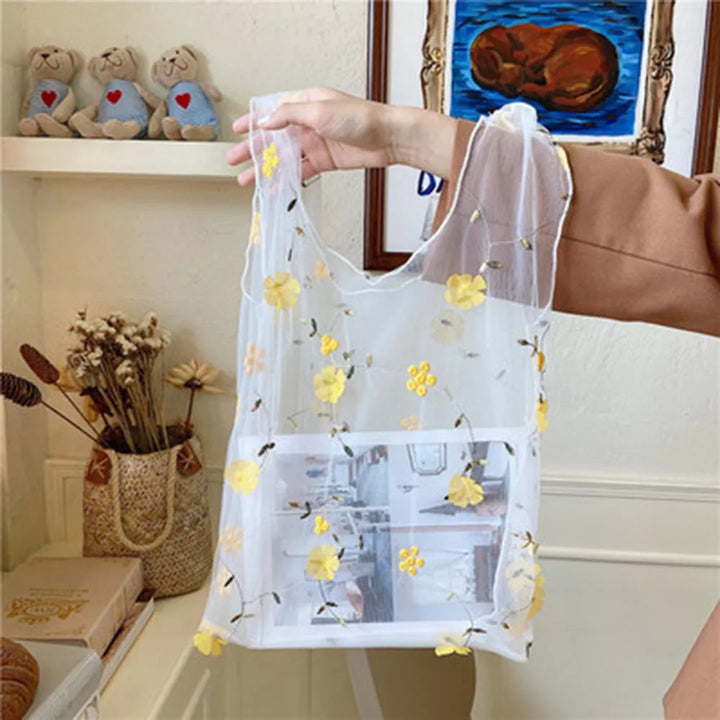 Female Flower Embroidery Handbag