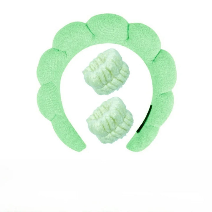 Sponge Spa Headband with Wristbands