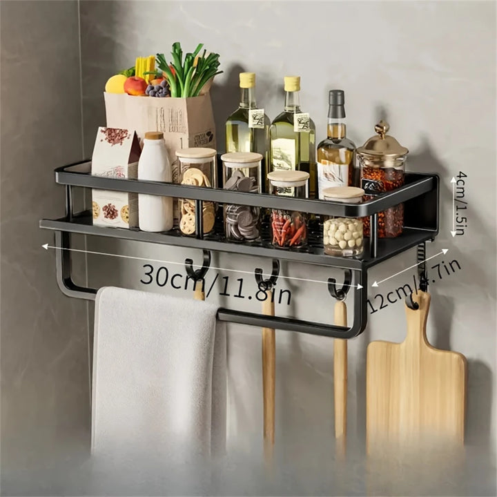 Wall-Mounted Spice Rack & Organizer