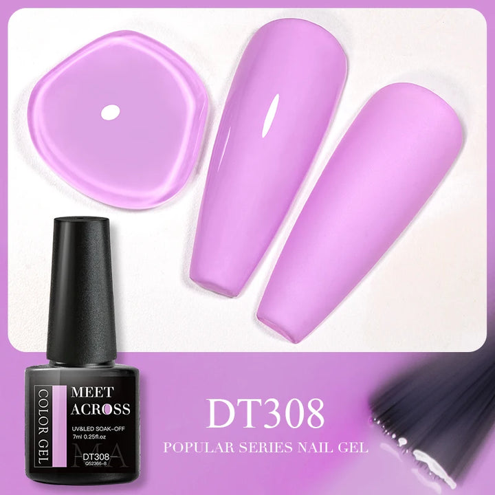 Meet Across Pink Dried Flower Gel Nail Polish