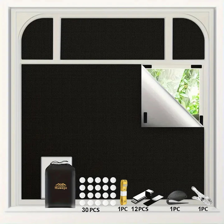 Blackout Curtain - Removable & Portable Travel Window Film