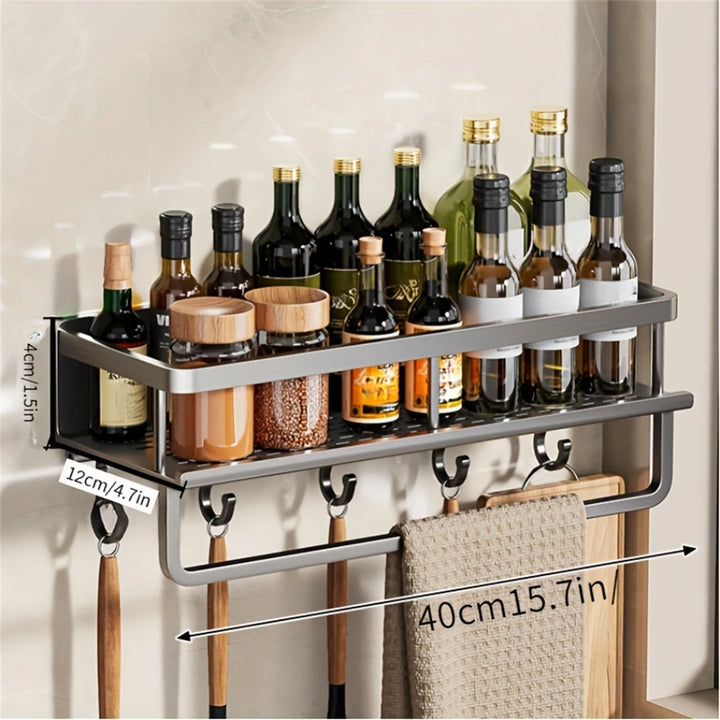 Wall-Mounted Spice Rack & Organizer