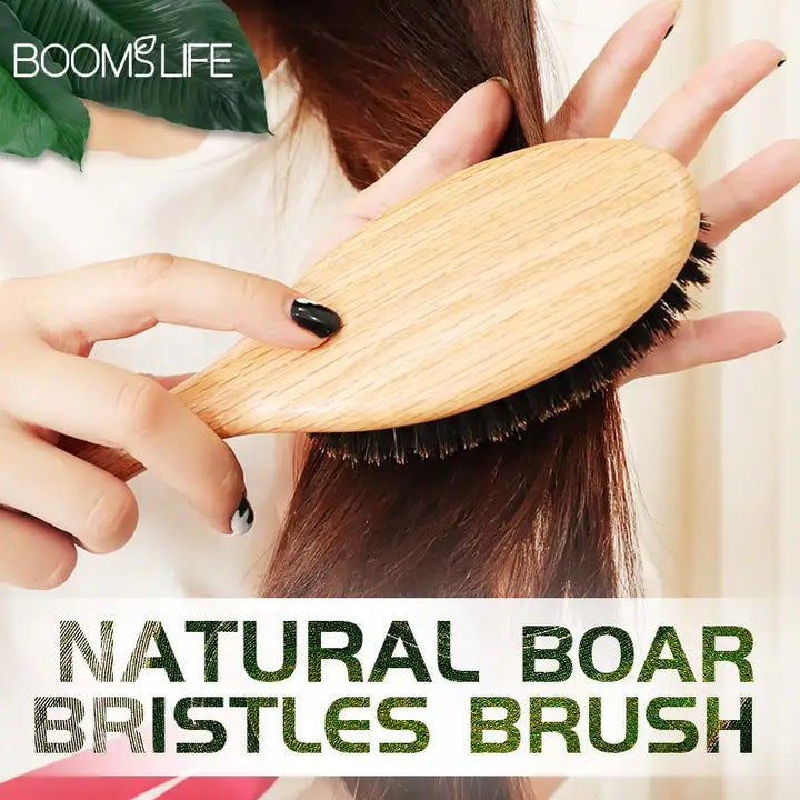 Boar Bristle Hair Brush - Detangling & Straightening