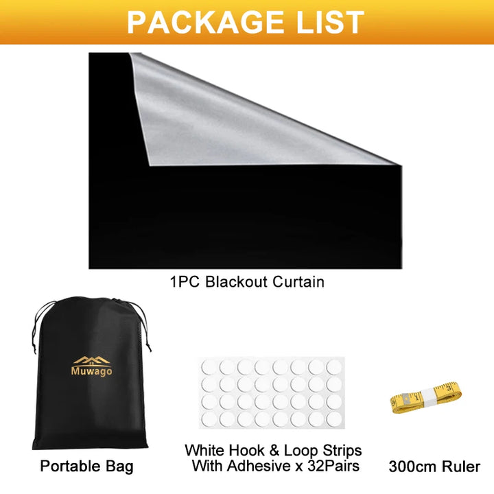 Blackout Curtain - Removable & Portable Travel Window Film