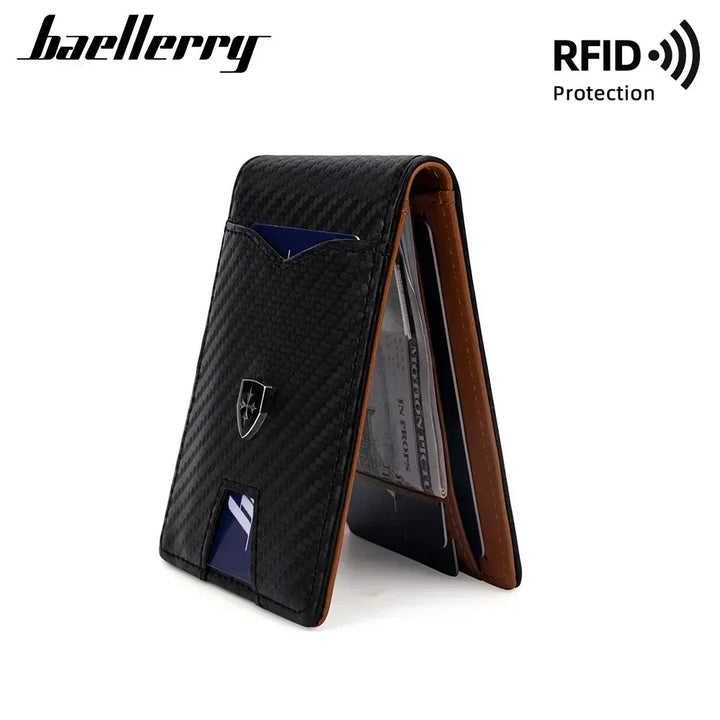 Baellerry Minimalist Men's Wallet RFID Anti-Theft Leather Card Holder