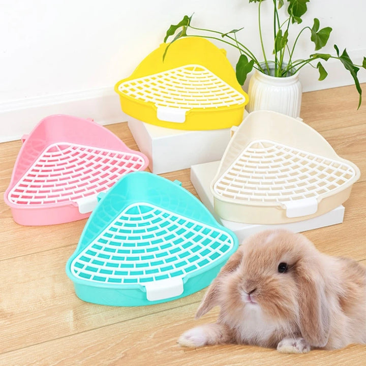 Medium Rabbit Litter Box – Corner Toilet Box for Small Pets