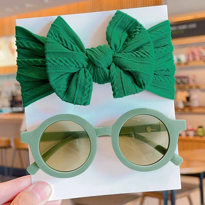 Bow Hairband & Sunglasses Set