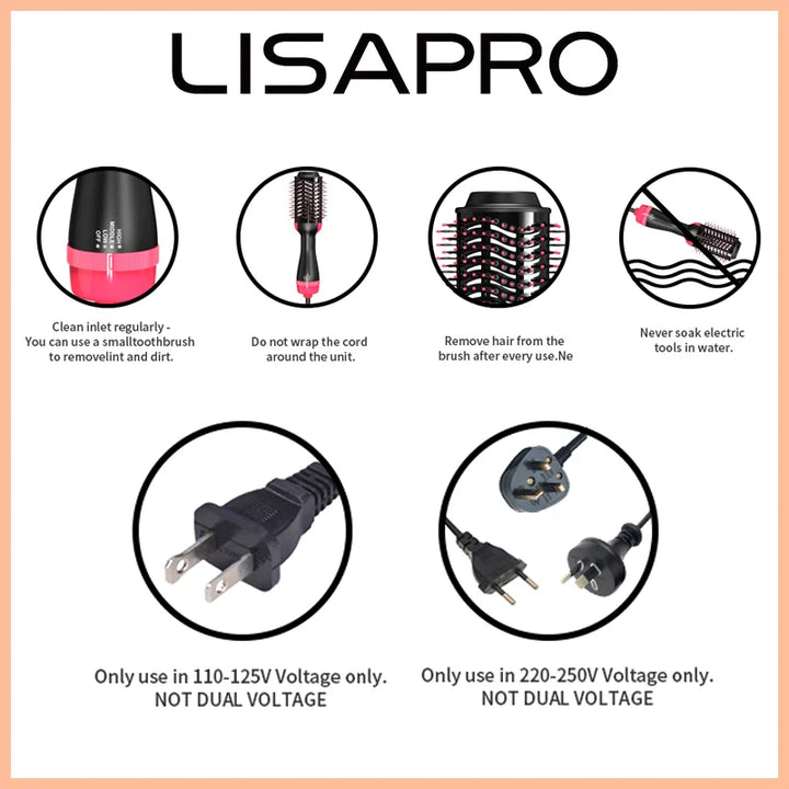 Lisapro 3-in-1 Hot Air Brush