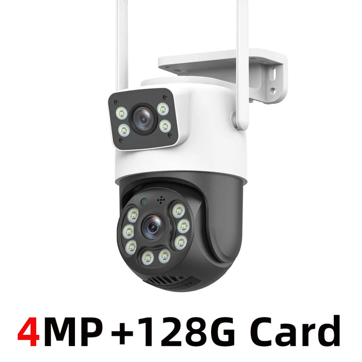 4K WiFi Surveillance Camera - Wireless Outdoor Security PTZ Camera with AI Human Detection and 4x Digital Zoom