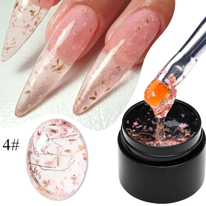 Meet Across Pink Dried Flower Gel Nail Polish