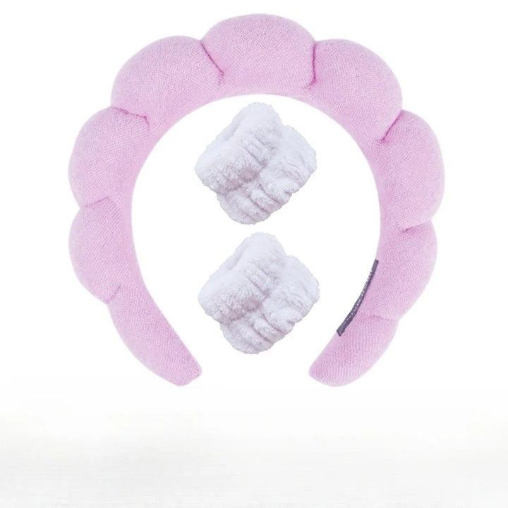 Sponge Spa Headband with Wristbands