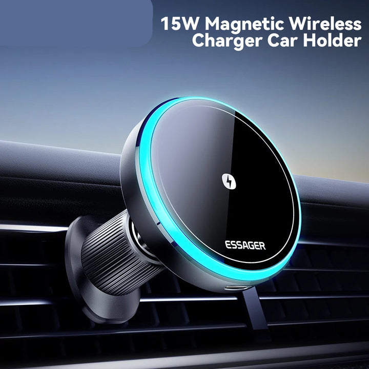 Essager Magnetic Car Phone Holder with 15W Wireless Charger