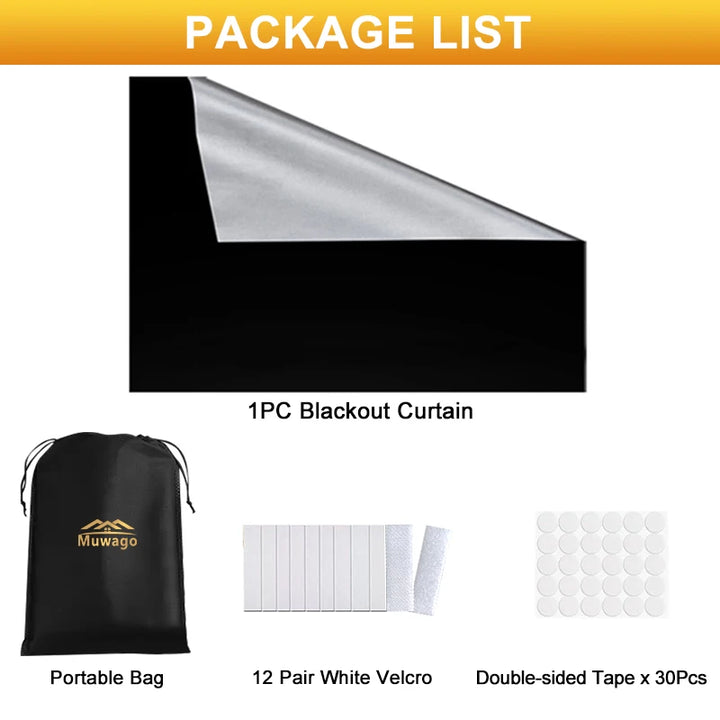 Blackout Curtain - Removable & Portable Travel Window Film