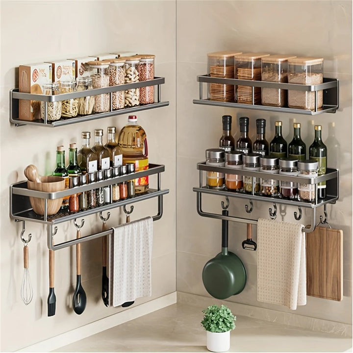 Wall-Mounted Spice Rack & Organizer