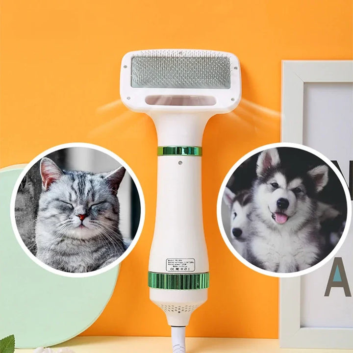 Pet Hair Dryer & Slicker Brush