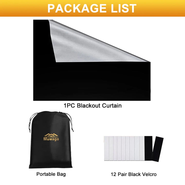 Blackout Curtain - Removable & Portable Travel Window Film