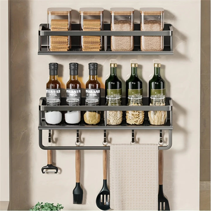 Wall-Mounted Spice Rack & Organizer