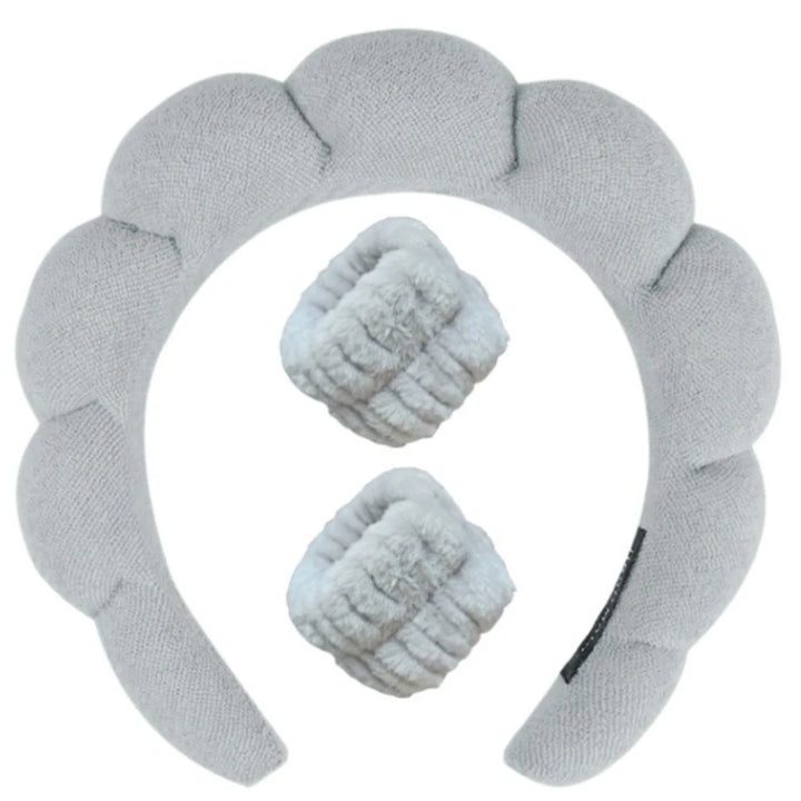 Sponge Spa Headband with Wristbands