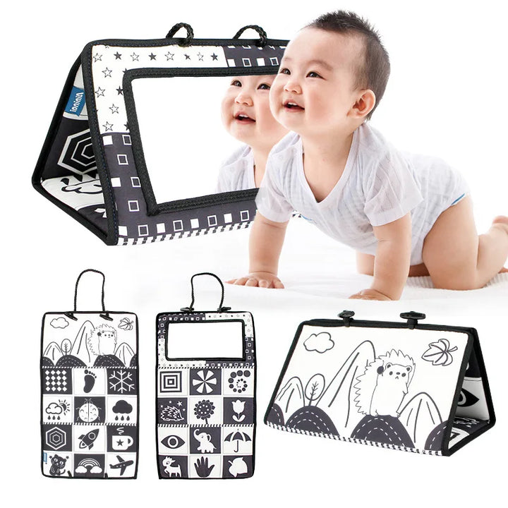 Black and White Baby Floor Mirror