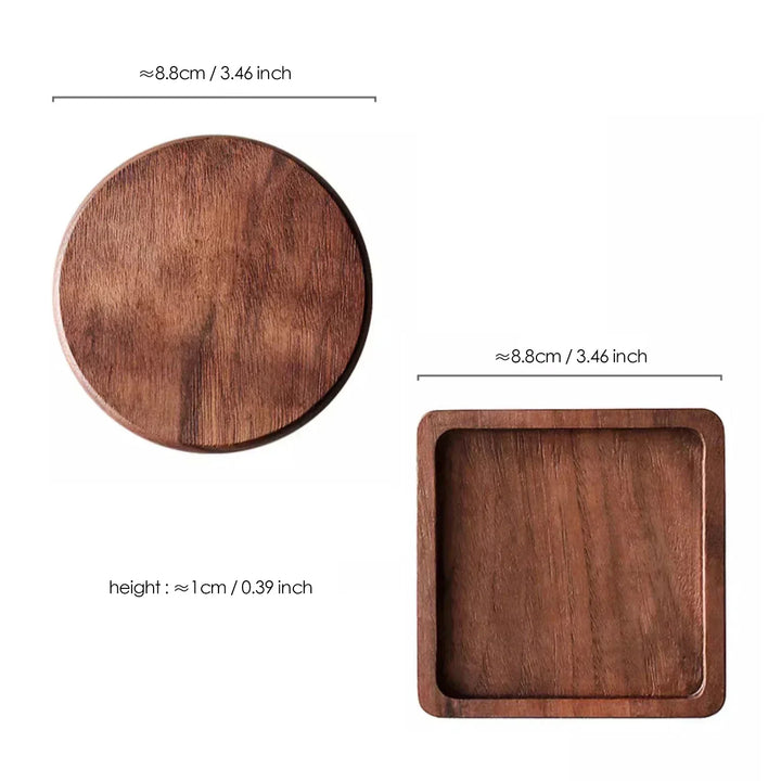 Solid Walnut Wood Coaster