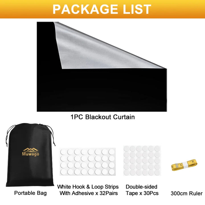 Blackout Curtain - Removable & Portable Travel Window Film