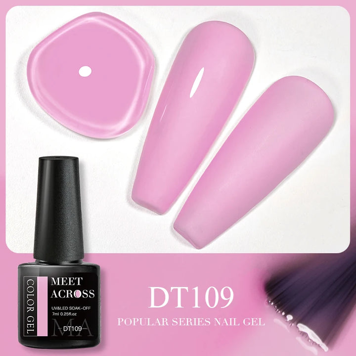 Meet Across Pink Dried Flower Gel Nail Polish