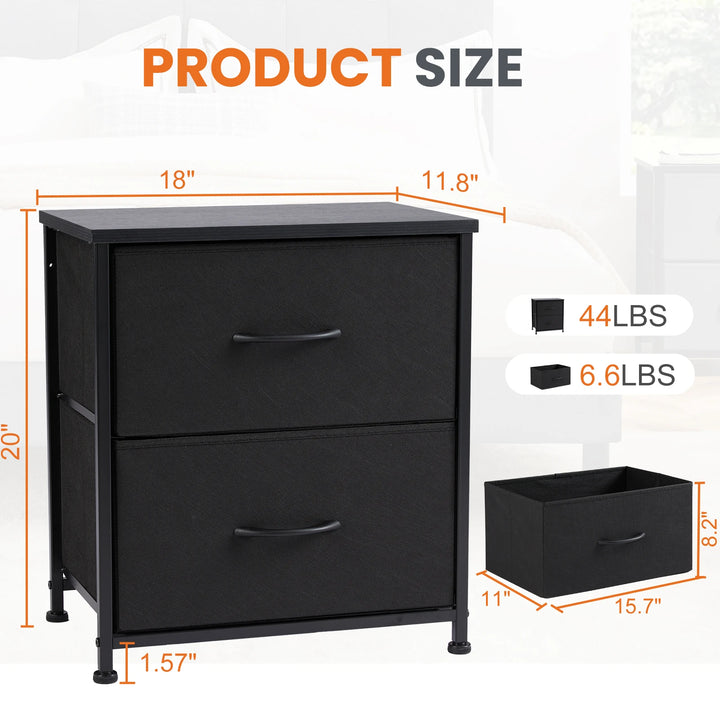 JHK Nightstand & Bedside Storage Table