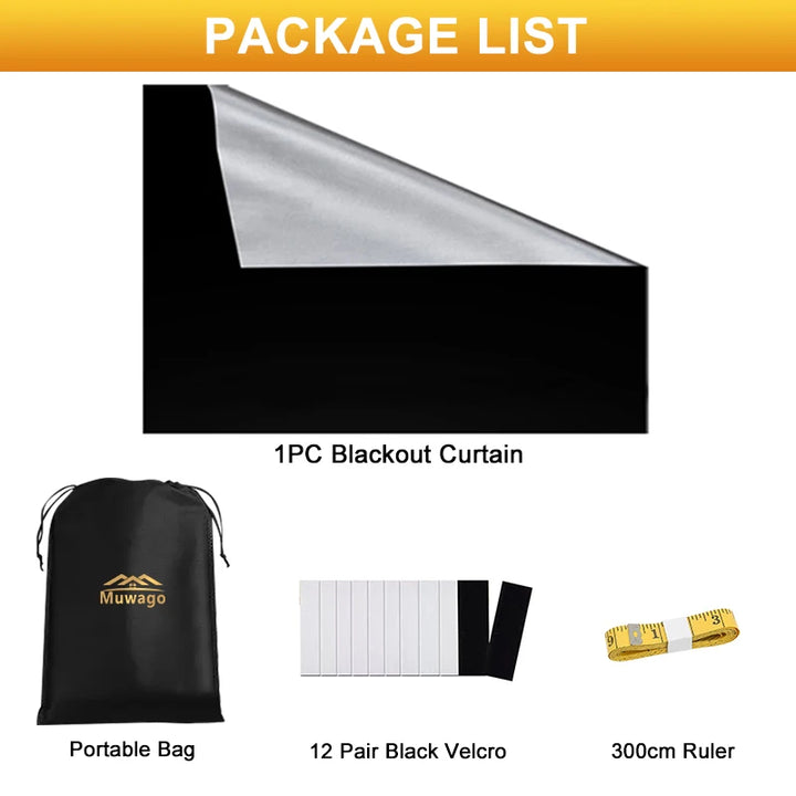 Blackout Curtain - Removable & Portable Travel Window Film