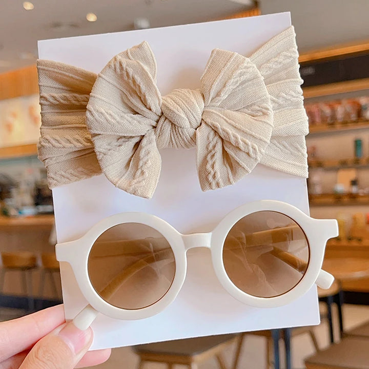 Bow Hairband & Sunglasses Set