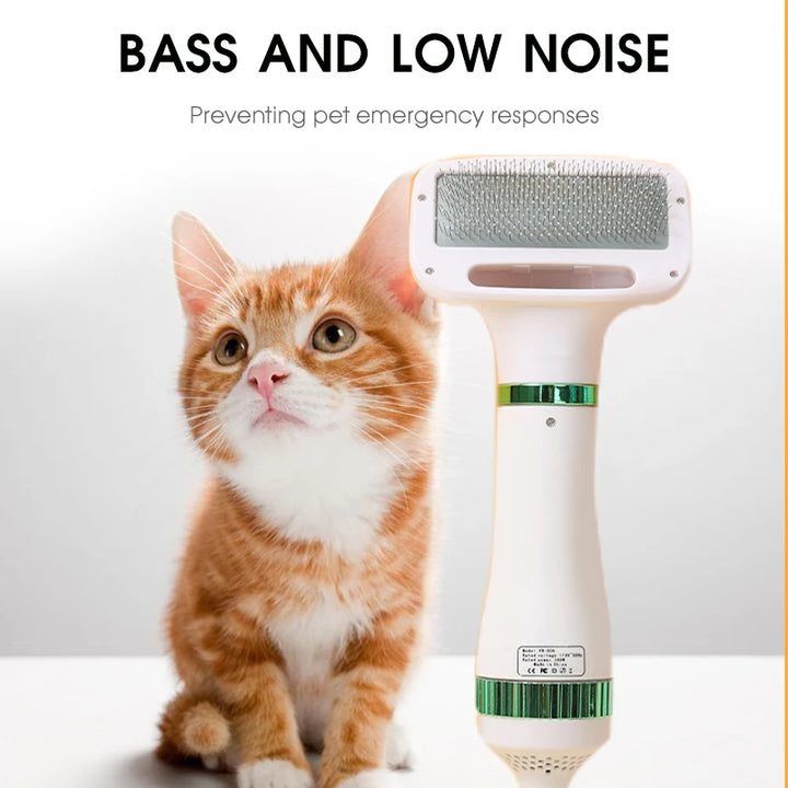 Pet Hair Dryer & Slicker Brush