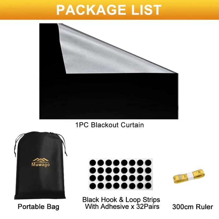 Blackout Curtain - Removable & Portable Travel Window Film