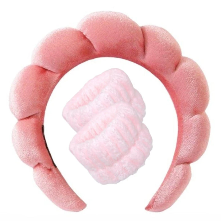 Sponge Spa Headband with Wristbands