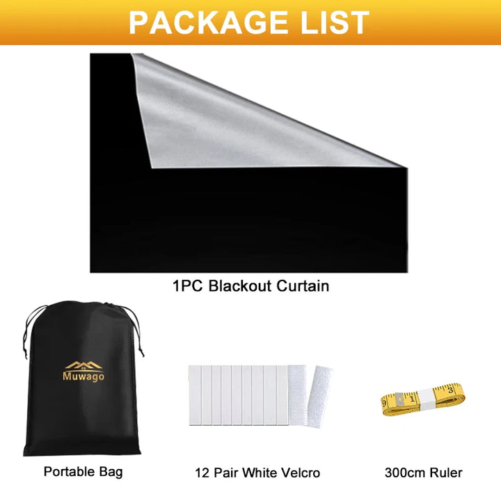 Blackout Curtain - Removable & Portable Travel Window Film