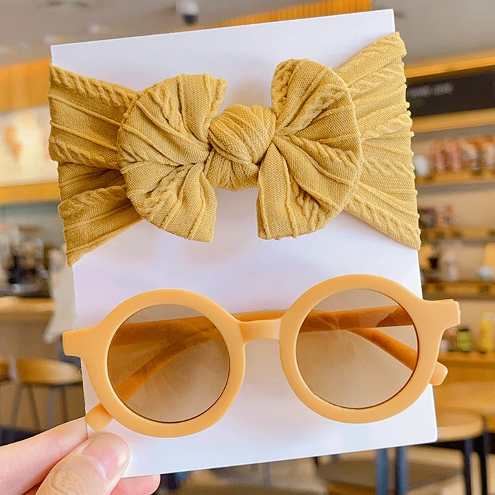 Bow Hairband & Sunglasses Set