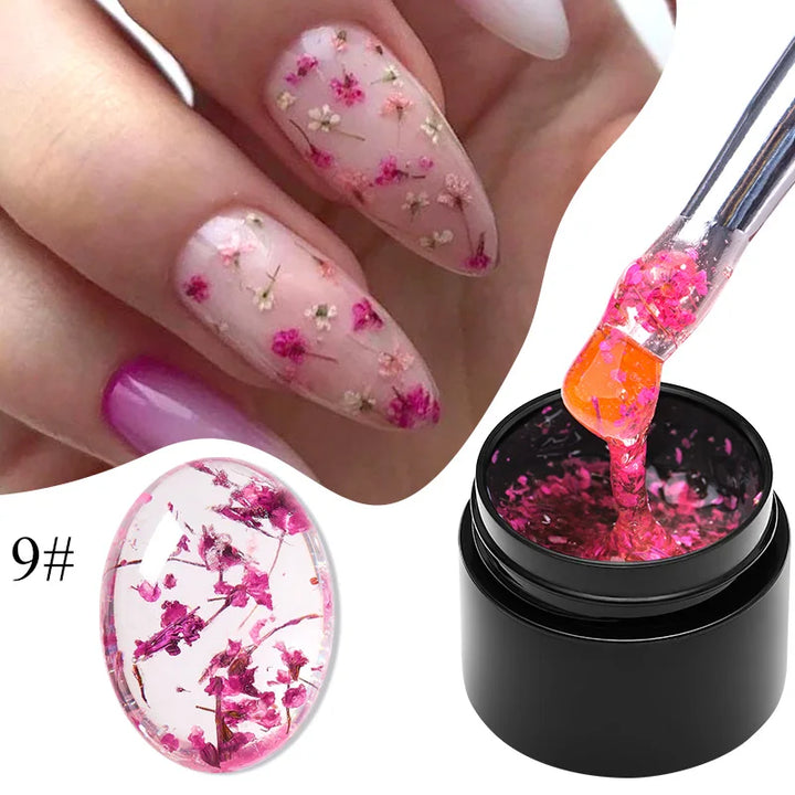 Meet Across Pink Dried Flower Gel Nail Polish