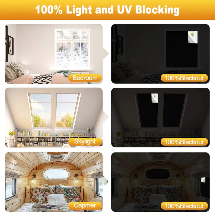 Blackout Curtain - Removable & Portable Travel Window Film