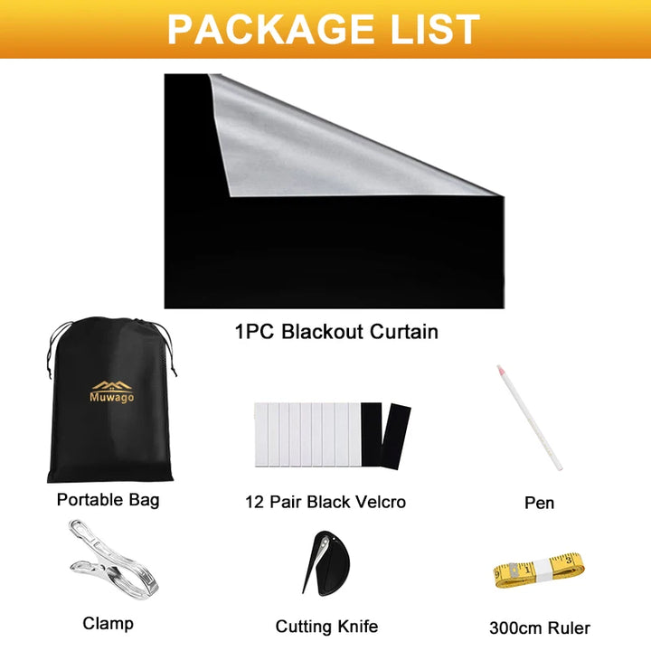 Blackout Curtain - Removable & Portable Travel Window Film