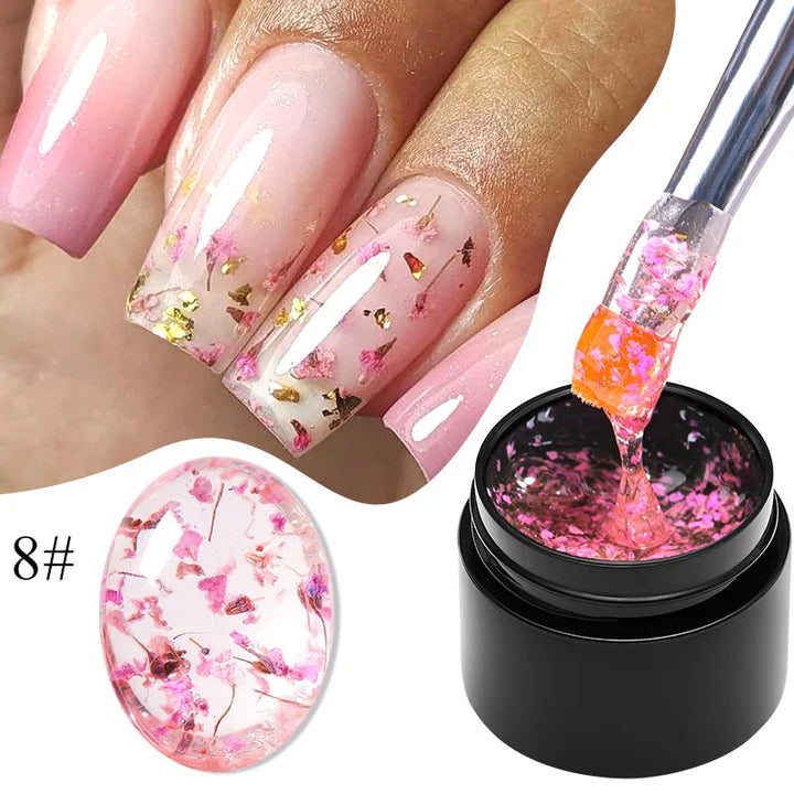 Meet Across Pink Dried Flower Gel Nail Polish