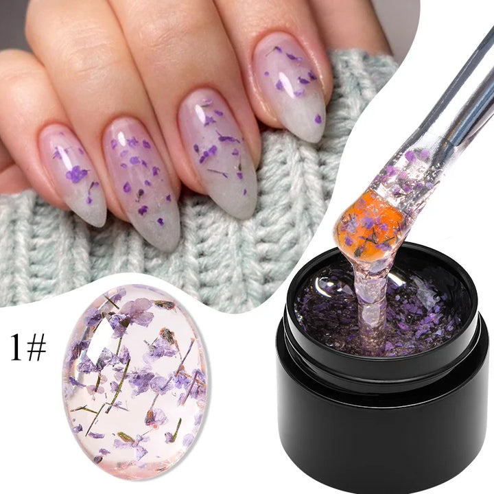 Meet Across Pink Dried Flower Gel Nail Polish