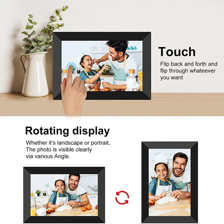 WiFi Frameo Digital Photo Frame 10.1 inch – Smart HD Picture