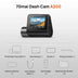 Dash Cam A200 - Dual Channel, 1080p