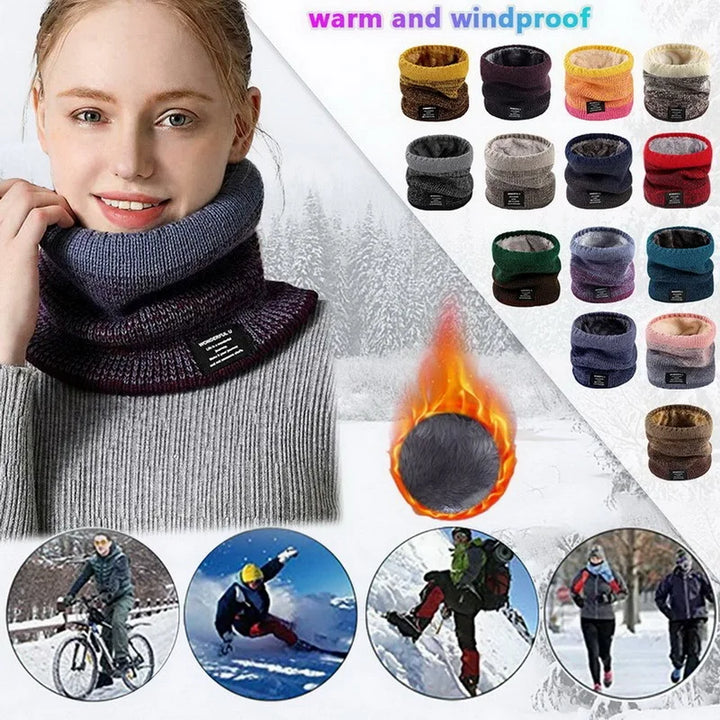 Winter Women Men's Knitted Gradient Head Scarf